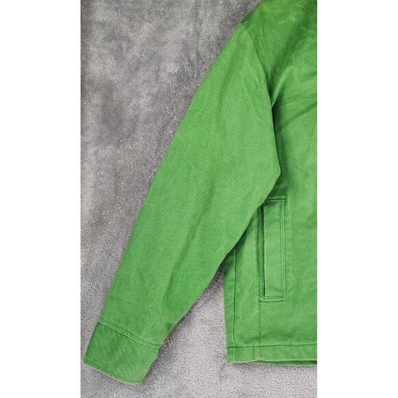 Detroit Motor Company Jacket Mens Small Green Denim Full Zip Long Sleeve - Picture 10 of 13